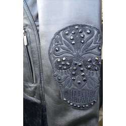 CHAQUETA PIEL MUJER SKULL-1