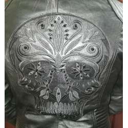 CHAQUETA PIEL MUJER SKULL-1